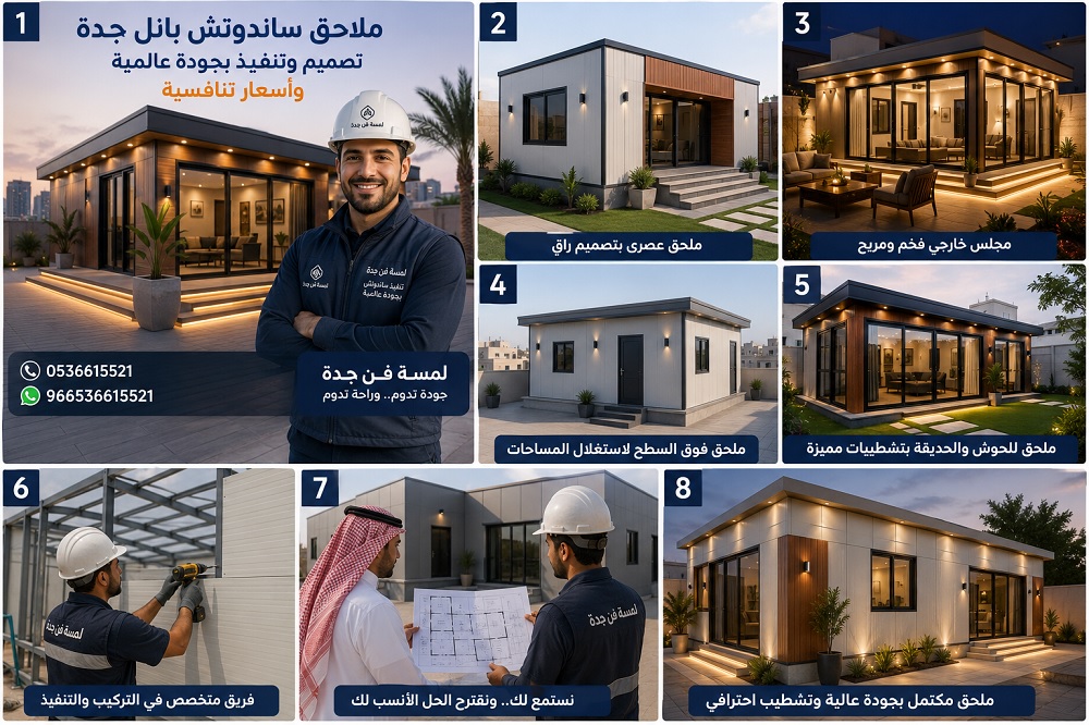 ملاحق ساندوتش بانل جدة.. حل عصري لتوسعة المساحات بسرعة وجودة عالية